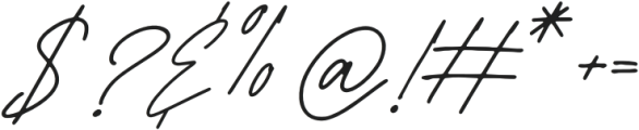 Pristinia Script Regular otf (400) Font OTHER CHARS