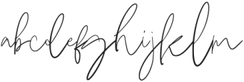 Pristye Signature Regular otf (400) Font LOWERCASE