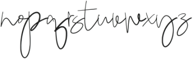 Pristye Signature Regular otf (400) Font LOWERCASE