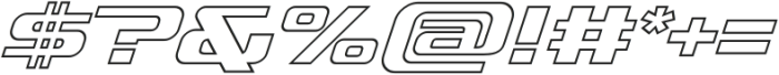 Pro Racing Slant Outline otf (400) Font OTHER CHARS