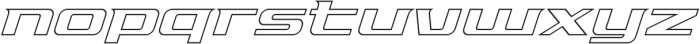 Pro Racing Slant Outline otf (400) Font LOWERCASE