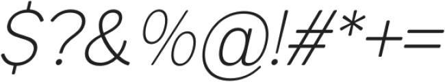Pro Sotan Extra Light Italic otf (200) Font OTHER CHARS