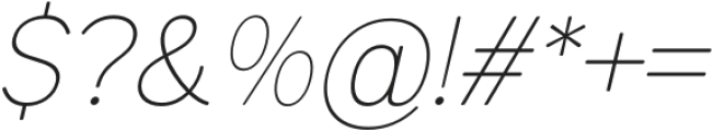 Pro Sotan Thin Italic otf (100) Font OTHER CHARS
