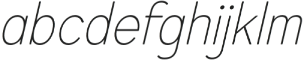 Pro Sotan Thin Italic otf (100) Font LOWERCASE