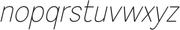 Pro Sotan Thin Italic otf (100) Font LOWERCASE