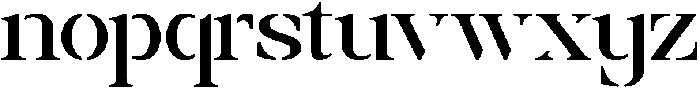 Prodes Stencil otf (400) Font LOWERCASE