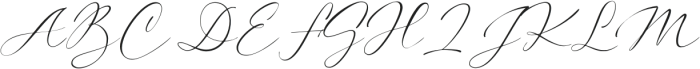 Prominent Script Regular otf (400) Font UPPERCASE