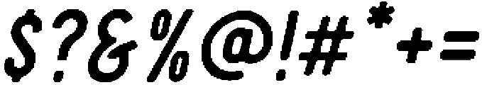 Pronk Clean RegularSlant otf (400) Font OTHER CHARS
