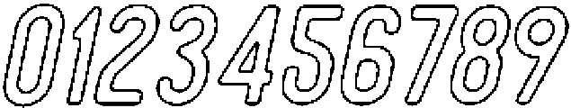 Pronk Outline RegularSlant otf (400) Font OTHER CHARS