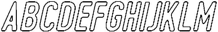 Pronk Outline RegularSlant otf (400) Font UPPERCASE