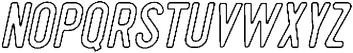 Pronk Outline RegularSlant otf (400) Font UPPERCASE