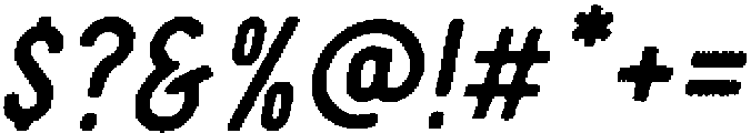 Pronk Rough RegularSlant otf (400) Font OTHER CHARS
