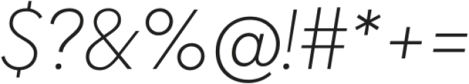 Prossimo Extra Light Italic otf (200) Font OTHER CHARS