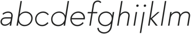 Prossimo Extra Light Italic otf (200) Font LOWERCASE