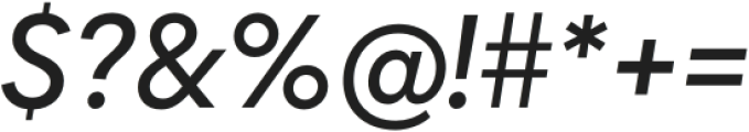 Prossimo Medium Italic otf (500) Font OTHER CHARS
