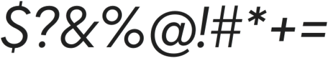 Prossimo Regular Italic otf (400) Font OTHER CHARS
