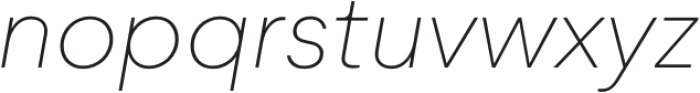 Protofo Thin Italic otf (100) Font LOWERCASE