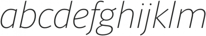 Provan ExtraLight Italic otf (200) Font LOWERCASE
