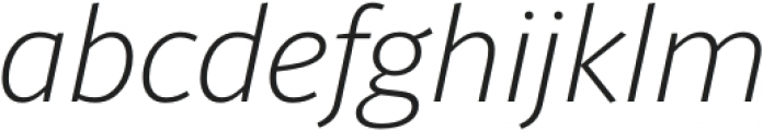 Provan Light Italic otf (300) Font LOWERCASE