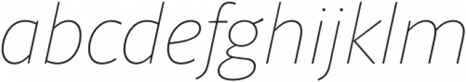 Provan Thin Italic otf (100) Font LOWERCASE