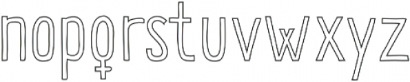 Provo Outline otf (400) Font LOWERCASE