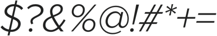 Proxima Nova Light Italic otf (300) Font OTHER CHARS