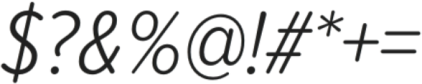 Proxima Soft Condensed Light Italic otf (300) Font OTHER CHARS
