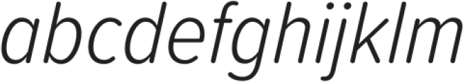 Proxima Soft Condensed Light Italic otf (300) Font LOWERCASE