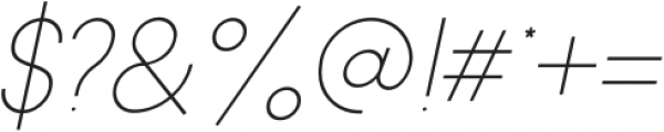 Proximity Light_Italic otf (300) Font OTHER CHARS