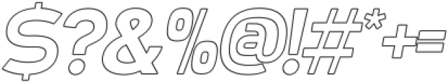 Proxyn Italic Outline otf (400) Font OTHER CHARS