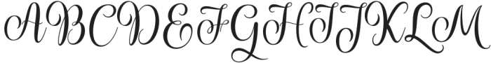 pretty heart script Regular otf (400) Font UPPERCASE