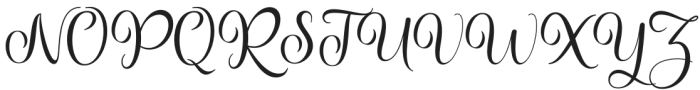 pretty heart script Regular otf (400) Font UPPERCASE