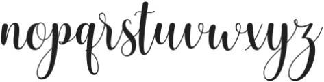 pretty heart script Regular otf (400) Font LOWERCASE