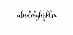 Pretty Queen Script Font LOWERCASE