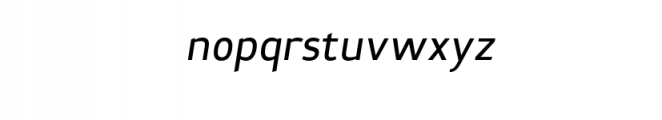 Prox-Italic.otf Font LOWERCASE