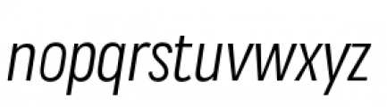 Praktika Cond Italic Font LOWERCASE