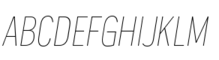 Praktika Extra Light Cond Italic Font UPPERCASE