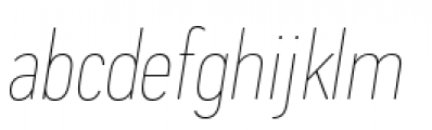 Praktika Extra Light Cond Italic Font LOWERCASE