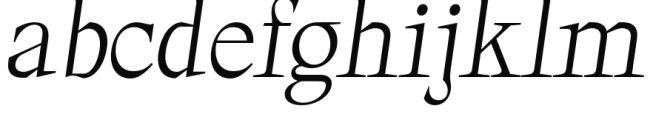 Prestigea Italic Font LOWERCASE