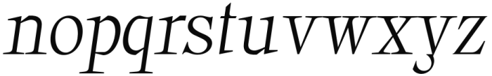 Prestigea Italic Font LOWERCASE