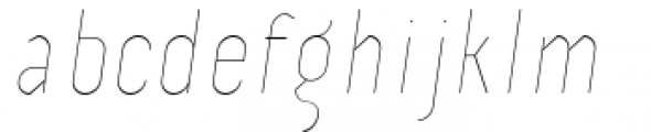 Prevya Flaca Italic Font LOWERCASE