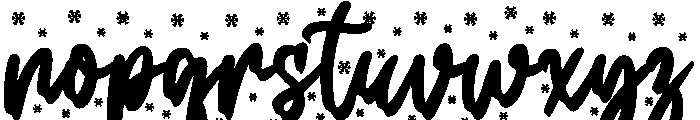 Present Snow Font LOWERCASE
