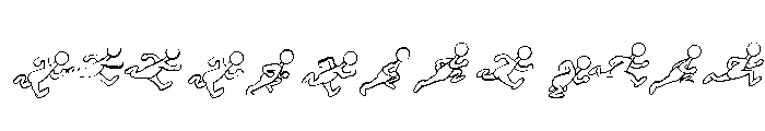 Preston Blair Run Font LOWERCASE