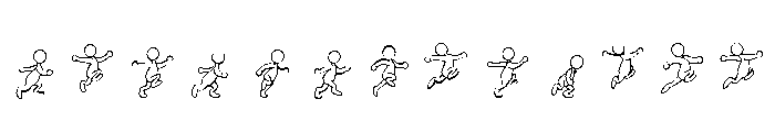 Preston Blair Skip Font LOWERCASE