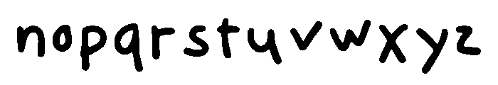 Pretty Notes Regular Font LOWERCASE