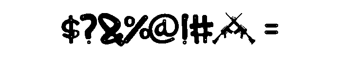 Pro * Gun Font OTHER CHARS