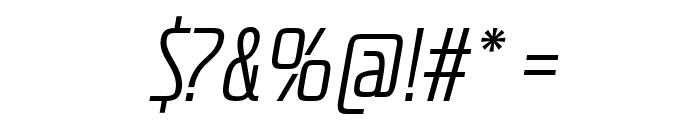 Probeta Light Italic Font OTHER CHARS