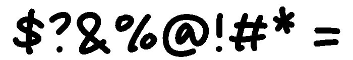 Project Note Font OTHER CHARS
