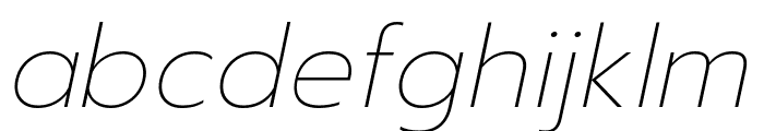Prompt Thin Italic Font LOWERCASE