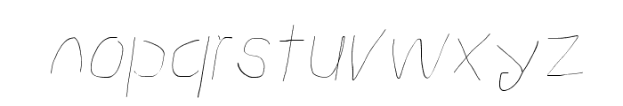 Proton Hairline Italic Font LOWERCASE